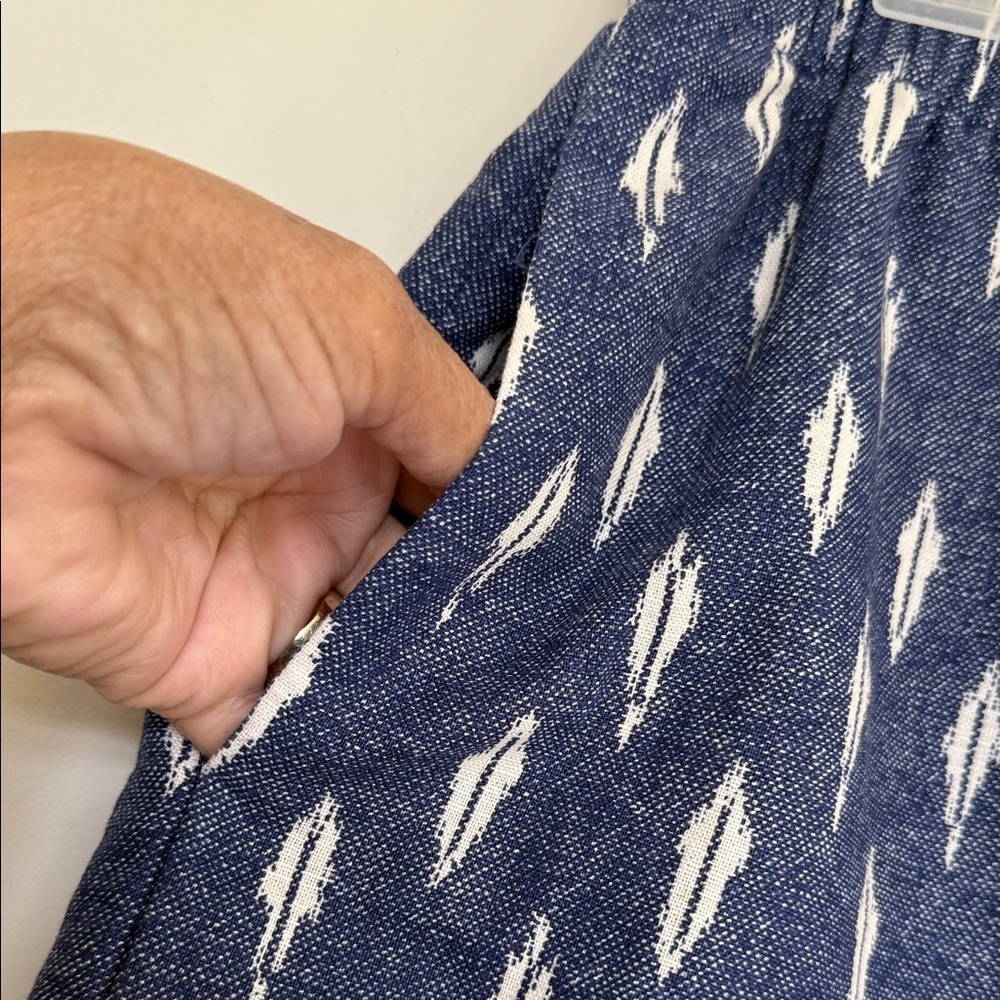 J. Crew Dark Blue and White Mini Skirt - Picture 4 of 7